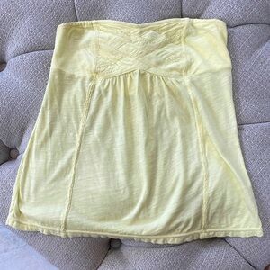 American Eagle medium strapless yellow top
